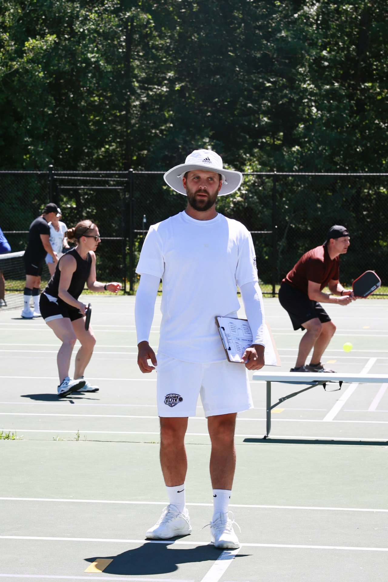 Coach Cobi Moore running a Moore Elite clinic